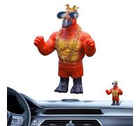 Muscular Duck Statue,Cool Resin Dashboard Duck with Sunglasses and Gold Chain - Animal Statue Decorative Sculpture for Table Home Decor