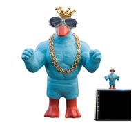Muscular Duck Statue | Funny Muscle Duck Statue Ornament Resin Decor Wearing Sunglasses and Gold Chain | Animal Decorative Sculpture for Table Home Decor