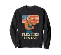 Muscular George Washington Flex Like It’s 1776 Fun July 4th Sweatshirt