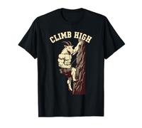 Muscular Ibex Mountain Goat Rock Climbing Bouldering T-Shirt