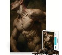 Muscular Man Portrait 1000 Piece Jigsaw Puzzle for Teenagers Wise Think Toy Easy Leisure Tight Cut Amazing Present (38x26cm)