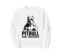 Muscular Pitbull Runs The Household Sweatshirt