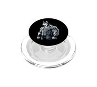 Muscular Siberian Husky Dog Powerlifting Gym Workout PopSockets PopGrip for MagSafe