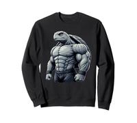 Muscular Turtle Powerlifting Weightlifting Gym Workout Sweatshirt