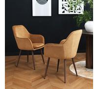 Muse - Accent Chair in Woven Yarn Fabric Upholstery Home Garden Direct Orange One Size