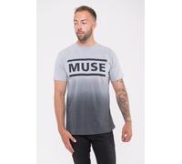 Muse Band Logo Dip Dye T-Shirt in White | Size: Large Muse White L