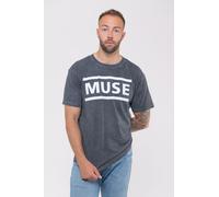Muse Band Logo Dip Dye Wash T-Shirt in Black | Size: Small Muse Black S