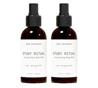 Muse Bath Apothecary Study Ritual - Aromatic and Invigorating Room Mist, 4 oz, Infused with Natural Essential Oils - Aloe + Eucalyptus Mint, 2 Pack