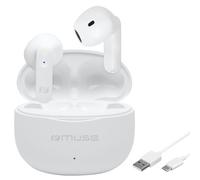 MUSE Bluetooth Headphones - Splashproof / 10 Metre Range - Premium Sound Quality / 4 Hours of Uninterrupted Music Playback Compatible with Laptop, Mobile Phone, Desktop, Tablet/White