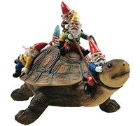 Muse Design Garden Gnome Turtle Statues Yard Art Resin Figurine Decorations Outdoor Garden Décor