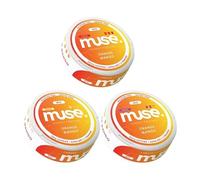 Muse Energy Pouch Trial Pack - All Strength Levels - Sugar Free & Nicotine Free Caffeine Pouches with Alpha GPC and L-theanine, 3 Pack (Orange Mango)
