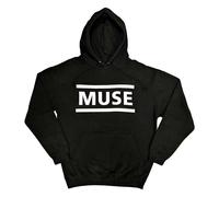 Muse Hoodie White Band Logo Official Unisex Black Pullover L