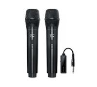 Muse MC50WI, Pack of Two Inhalambricos Microphones with White LED Display. Transmission 2.4 g. Rechargeable Battery in the microphone and in the Receiver.