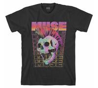 Muse Mohawk Skull Black T-Shirt NEW OFFICIAL
