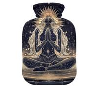 Muse Moon Godness Boho hot Waterbottle with Soft Cover, 1L hot Compress Bag for Menstrual Cramps, Period Cramps, Bolsa Caliente para Dolores musculares