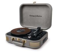 Muse MT-201 BTG Turntable, Grey, with Stereo System