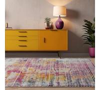 Muse MU26 Modern Tribal Rug for Living Room, Bedroom, Kitchen or Office Boho Geometric Carpet Non-Shedding Soft Durable Bright Multi Coloured Rug in Extra-Large Size 200 x 290 cm (6'7"x9'6")