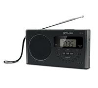Muse PLL Portable Clock Radio, 4 Bands 40 Pre-Set Stations, Black M-089R