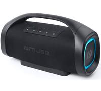 MUSE M-980 BT Portable Bluetooth Speaker with 300W Output, IPX6 Stereo Pair, Bass and Treble, Display Battery Charge, USB, AUX Input, 2 x Mic Jacks, Black