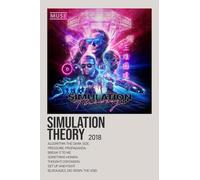 Muse Simulation Theory Album Songlist A4 Print Poster Wall Art Home Decor Album Gift Present Photo Living Room Dining Room Bedroom Hall Loft Office Unframed