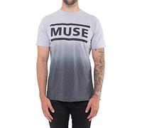 Muse T-Shirt Band Logo Nue Official Unisex Dip Dye White, White, XL