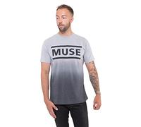 (M, White) Muse Band Logo Dip Dye T Shirt