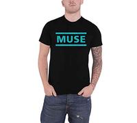 Muse T Shirt Dark Blue Band Logo New Official Man Black, Black, M