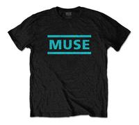 Muse T Shirt Light Blue Band Logo new Official Mens Black