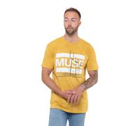 Muse T Shirt Origin of Symmetry new Official Mens Orange Yellow Mineral Wash