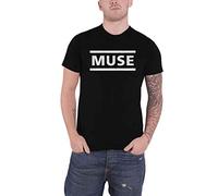 (M, Black) Muse White Band Logo T Shirt