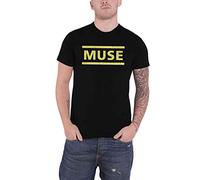 Muse T Shirt Yellow Band Logo Official Mens Black XL