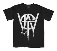 Muse T Shirt Will of The People Stencil Band Logo Official Mens Black L