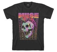 Muse Unisex T-Shirt: Mowhawk Skull (Small)