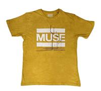 MUSE T Shirt Origin of Symmetry Official Mens Orange Yellow Mineral Wash XXL