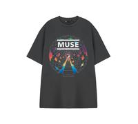 Vanilla Underground Muse Resistance Unisex Grey Graphic Tee | Short Sleeve T-Shirt for Men & Women | Band Merchandise | Alternative Rock Music Apparel | Retro Style Top for Fans of Muse