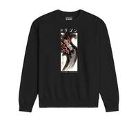 Musee D'Art Men's Hiroshige - Dragon in the Clouds Sweatshirt in Black | Size: 2XL Musee D'Art Black 2XL