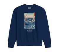 Musee D'Art Men's Hiroshige - Whirlpool Sweatshirt in Navy | Size: 2XL Musee D'Art Navy 2XL