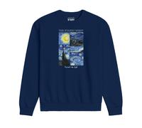 Musee D'Art Men's Vincent Van Gogh - The Starry Night Sweatshirt in Navy | Size: 5XL Musee D'Art Navy 5XL