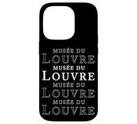 Musée du Louvre Outlines Paris France White Print Case for iPhone 14 Pro