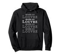 Musée du Louvre Outlines Paris France White Print Pullover Hoodie