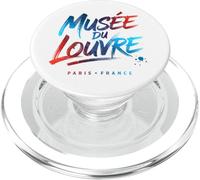 Musée du Louvre Paris France Colorful Brush Print PopSockets PopGrip for MagSafe