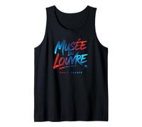Musée du Louvre Paris France Colorful Brush Print Tank Top