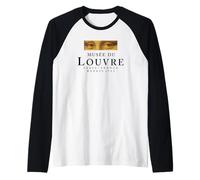 Musée du Louvre Paris France Since 1793 Mona Lisa Eyes Raglan Baseball Tee