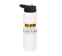 Musée du Louvre Paris France Since 1793 Mona Lisa Eyes Stainless Steel Insulated Water Bottle