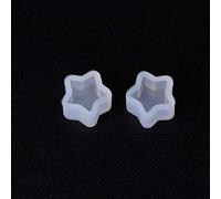 museourstyty Resin Moulds for Jewellery Making 2 Pcs/Set Silicone Mold Ear Stud DIY Jewelry Making Snowflake Moon Star Flower Shape Mini Small Molds Epoxy Resin Crafts Tools