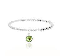 MUSEQVE Personalized Birthstone Bracelet for Women • 14K Gold Plated Cubic Zirconia Bangle Birth Month Stone Jewelry • Birthday Mothers Day Gifts for Mom Her [BSBG], Small, Yellow Gold, Cubic Zirconia