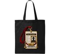 museum artwork label where the wearer Natural Cotton Tote Bag Black