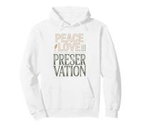 Museum Conservator Art Curator Peace Love Preservation Pullover Hoodie