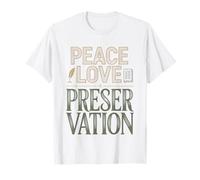 Museum Conservator Art Curator Peace Love Preservation T-Shirt