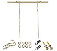 Museum Home Decor Mirror Hangers for The Wall, Gallery Picture Rail Hanging Brass with Bracket, Picture Rail Hanging System - Gallery Picture Rail Kit Photos Display Pole(0.70m (27.6in))
